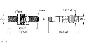 [4602298] Turck Inductive Sensor (BI1.5-EG08-AP6X-0.2-PSG3M)