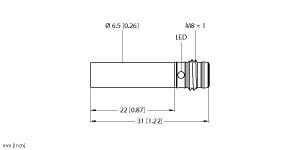 [4610555] Turck Inductive Sensor (BI1.5-EH6.5K-RP6X-V1131)