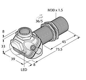 [4012071] Turck Inductive Sensor, With Increased Temperature Range (BI10-EM30WDTC-Y1X)