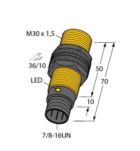 [4697521] Turck Inductive Sensor, With Increased Temperature Range (BI10-P30-AP6X-B2141/S100)