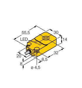 [1584031] Turck Inductive Sensor, For Use in Vehicle Board Nets (BI10-Q14-AP45X2LD)