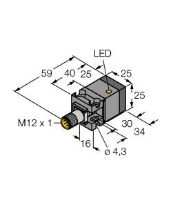 [1625631] Turck Inductive Sensor (BI10U-CA25-AP6X2-H1141)