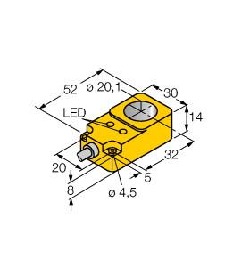 [1406320] Turck Inductive Sensor, Ring Sensor (BI20R-Q14-AN6X2)