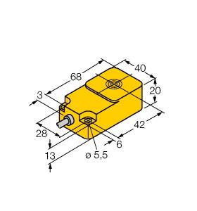 [4690237] Turck Inductive Sensor, With Extended Temperature Range (BI22-Q20-RN6X2/S400-S946)