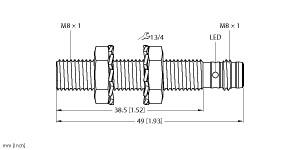 [4602050] Turck Inductive Sensor, With Increased Switching Distance (BI2-EG08-AP6X-V1131)