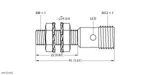 [4669460] Turck Inductive Sensor, With Increased Switching Distance (BI2-EG08K-AP6X-H1341)