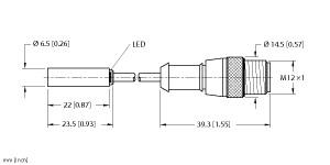 [4610194] Turck Inductive Sensor, With Increased Switching Distance (BI2-EH6.5K-AN6X-0.2-RS4T)