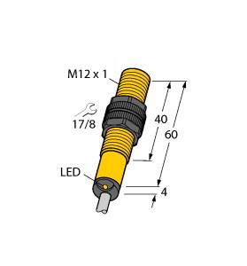 [4653023] Turck Inductive Sensor, With Increased Temperature Range (BI2-S12-AP6X/S100)