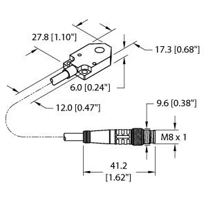 [1620185] Turck Inductive Sensor (BI3-Q06-AP6X2-0.2-PSG3M)