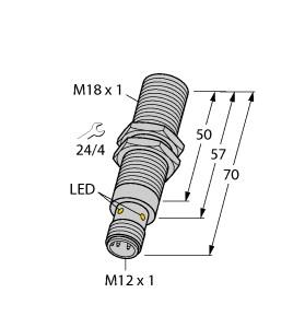 [1615012] Turck Inductive Sensor, With Selective Behaviour (BI4.5FE-EM18FE-AP6X-H1141)