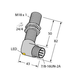 [43735] Turck Inductive Sensor (BI5-G18-RZ3X-B1431)