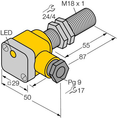 [4331490] Turck Inductive sensor (BI5-G18SK-AZ3X2-B1131 55MM)