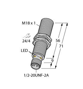 [4255400] Turck Inductive Sensor, Resistant to Magnetic Fields (BI5-GT18-ADZ30X2-B3331/S34)