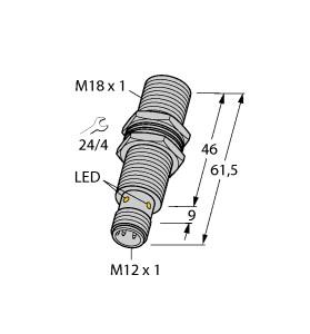 [1635342] Turck Inductive Sensor (BI5U-EM18-AP6X-H1141/S395)