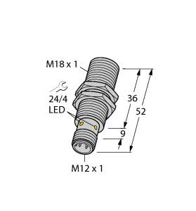 [4615100] Turck Inductive Sensor, With Increased Switching Distance (BI8-M18-AN6X-H1141)