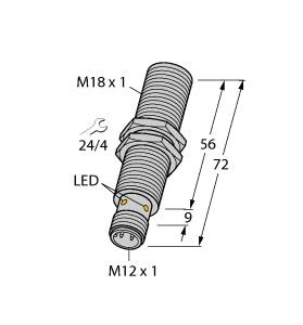 [4615011] Turck Inductive Sensor, With Increased Switching Distance (BI8-M18E-AP6X-H1141)