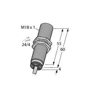[1535606] Turck Inductive Sensor, With Analog Output and Extended Temperature Range (BI8-M18-LI-EXI/S97)