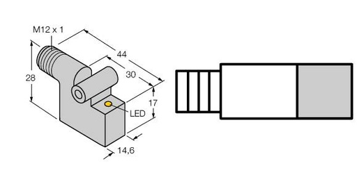 [4621790] Turck Magnetic Field Sensor, For Pneumatic Cylinders (BIM-IKE-AN6X-H1141 W/KLI3)
