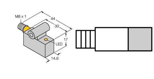 [4621695] Turck Magnetic Field Sensor, For Pneumatic Cylinders (BIM-IKE-AP6X-V1131 W/KLI3)