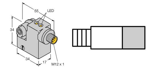 [46272] Turck Magnetic Field Sensor, for pneumatic cylinders (magnetic-field immune) (BIM-IKM-AP6X2-H1141/S34)
