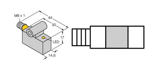 [4622095] Turck Magnetic Field Sensor, For Pneumatic Cylinders (BIM-IKT-AP6X-V1131 W/KLI3)