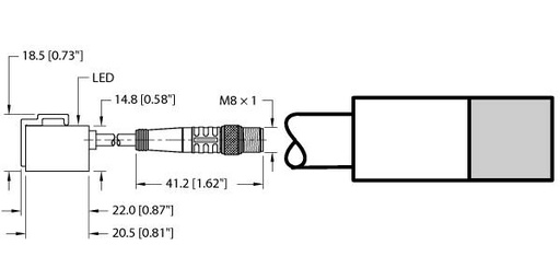 [4625491] Turck Magnetic Field Sensor, For Pneumatic Cylinders (BIM-PSM-AP6X-0.2-PSG3M W/O BKT)