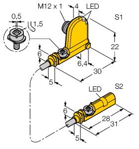 [4685730] Turck Magnetic Field Sensor, For Pneumatic Cylinders (BIM-UNT-0.3-UNT-2AP6X3-H1141)