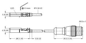 [4685782] Turck Magnetic Field Sensor, For Pneumatic Cylinders (BIM-UNT-AP6X-0.2-RS4T)