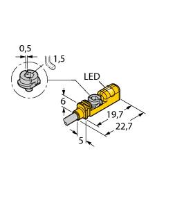 [4686005] Turck Magnetic Field Sensor, Compact design for small hydraulic cylinders (BIM-UNTK-AP6X)