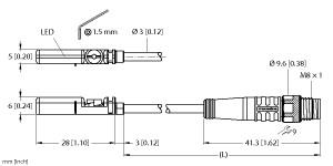 [4685993] Turck Magnetic Field Sensor, For Pneumatic Cylinders (BIM-UNT-RP6X-0.2-PSG3M)