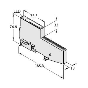 [6827328] Turck BL20 Economy Module, 4 Analog Outputs for Current/Voltage (BL20-E-4AO-U/I)