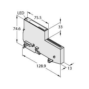 [6827226] Turck BL20 Economy Module, 8 Digital Outputs, PNP, 0.5 A (BL20-E-8DO-24VDC-0.5A-P)