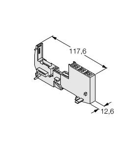 [6827044] Turck BL20 base module, Tension spring connection (BL20-S3T-SBB)