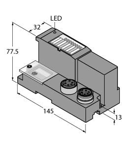[6827183] Turck Gateway for BL67 I/O system, Interface for DeviceNet™ (BL67-GW-DN)