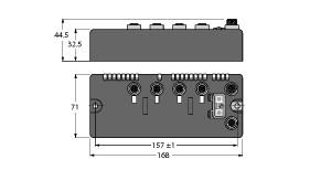 [6811042] Turck BL compact™ fieldbus station for DeviceNet™, 4 Analog Inputs for Thermocouple Elements (BLCDN-4M12L-2AI-TC-2AI-TC)