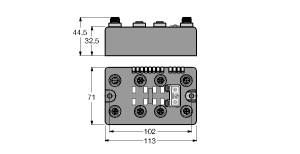 [6811062] Turck BL compact™ fieldbus station for DeviceNet™, 4 Analog Inputs for Current or Voltage (BLCDN-4M12WMT-4AI-VI)
