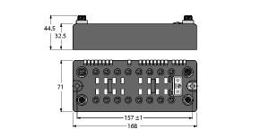 [6811483] Turck BL compact™ multiprotocol fieldbus station for Industrial Ethernet, 16 Digital PNP Inputs (BLCEN-16M8LT-8DI-P-8DI-P)