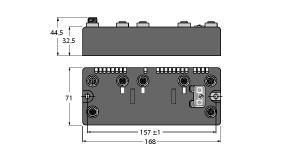 [6811463] Turck BL compact™ multiprotocol fieldbus station for Industrial Ethernet, RS232 Interface and Interface for Connection of 2 BL ident Read/Write Heads (HF/UHF) (BLCEN-3M12LT-1RS232-2RFID-S)