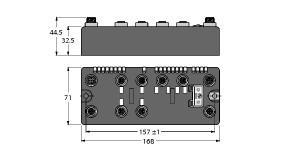 [6811508] Turck BL compact™ multiprotocol fieldbus station for Industrial Ethernet, Interface for Connection of 2 BL ident Read/Write Heads (HF/UHF) and 8 Digital NPN Outputs (BLCEN-6M12LT-2RFID-S-8DO-0.5A-N)