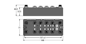 [6811504] Turck BL compact™ multiprotocol fieldbus station for Industrial Ethernet, 4 IO-Link Channels and 4 Analog Inputs for Current or Voltage, 4 Analog Outputs for Voltage (BLCEN-8M12LT-4IOL-4AI4AO-VI)