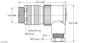 [U6419-00] Turck Actuator and Sensor Field Wireable, 7/8 Connection, " (BS 4241-0/9)