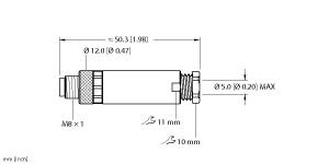 [U6513] Turck Actuator and Sensor Field Wireable, M8 × 1, Male, Straight (BS 5143-0)