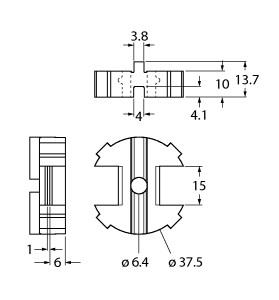 [100002103] Turck Accessories, Spacer for Actuator (Puck) (BTS-DSC26-UR10)