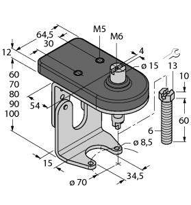 [6901126] Turck Accessories, Mounting kit for manual valves (BTS-DSU35-ZF07-M6)