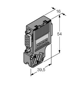 [6890943] Turck excom I/O System, RS485 Male, PROFIBUS (D9T-RS485PG /6ES7972-0BB61-0XA0)