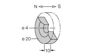 [6900214] Turck Accessories, Permanent Magnet (DMR20-10-4)