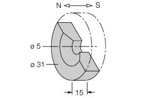 [6900215] Turck Accessories, Permanent Magnet (DMR31-15-5)