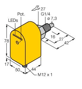 [6870082] Turck Flow Monitoring, Immersion Sensor with Integrated Processor (FCS-G1/4A4P-AP8X-H1141)
