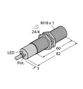 [6870712] Turck Flow Monitoring, Immersion Sensor with Integrated Processor (FCS-M18-LIX/D067)