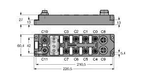 [6825420] Turck Compact multiprotocol I/O module for Ethernet, 16 configurable digital channels, pnp inputs / outputs 2 A (FGEN-XSG16-4001)